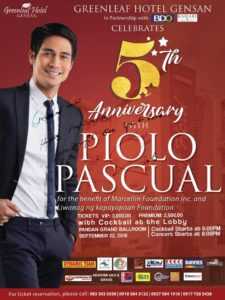 Piolo Pascual “Concert In Greenleaf Hotel 5th Anniversary Show”